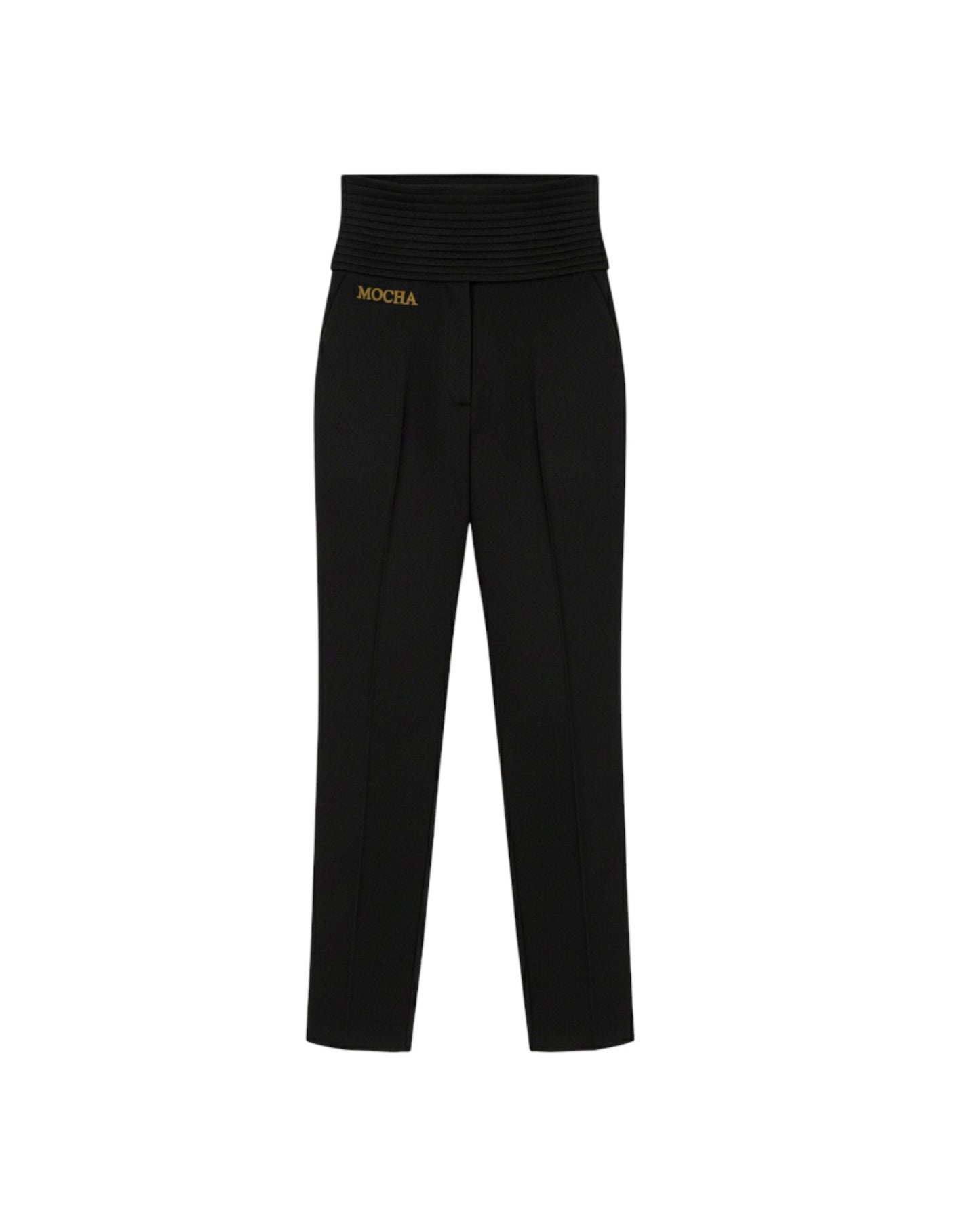High Waisted Ribbed Trousers