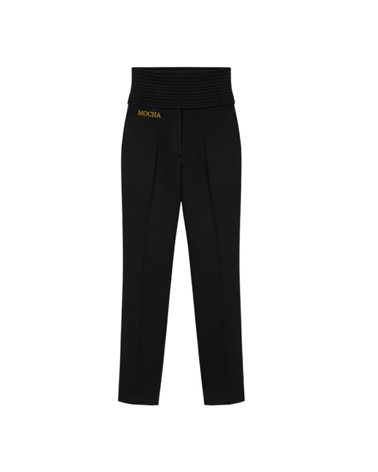 High Waisted Ribbed Trousers
