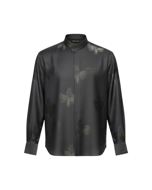 MOCHA ORNAMENTAL SHIRT